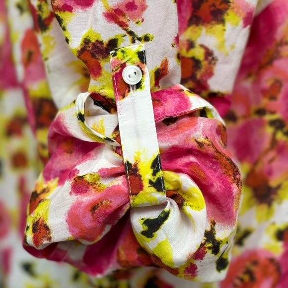 Ann Taylor Silk Blend Floral Button Front Blouse - Picture 4 of 8